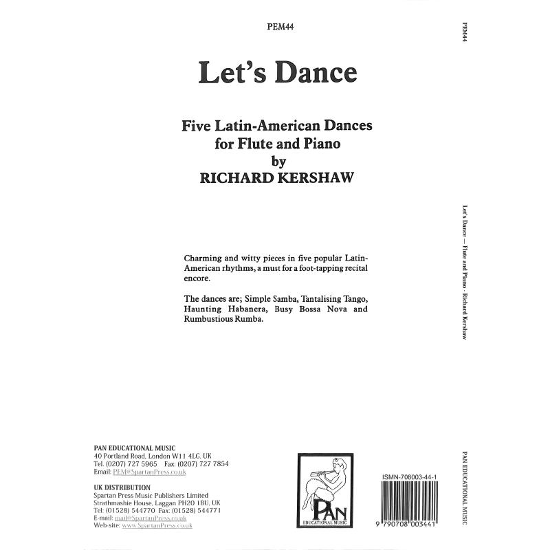 Notenbild für PEM 44 - LET'S DANCE - 5 LATIN AMERICAN DANCES