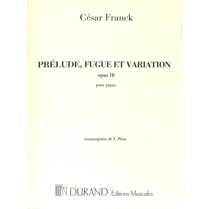 Titelbild für DF 6574 - Prelude Fugue + Variation op 18