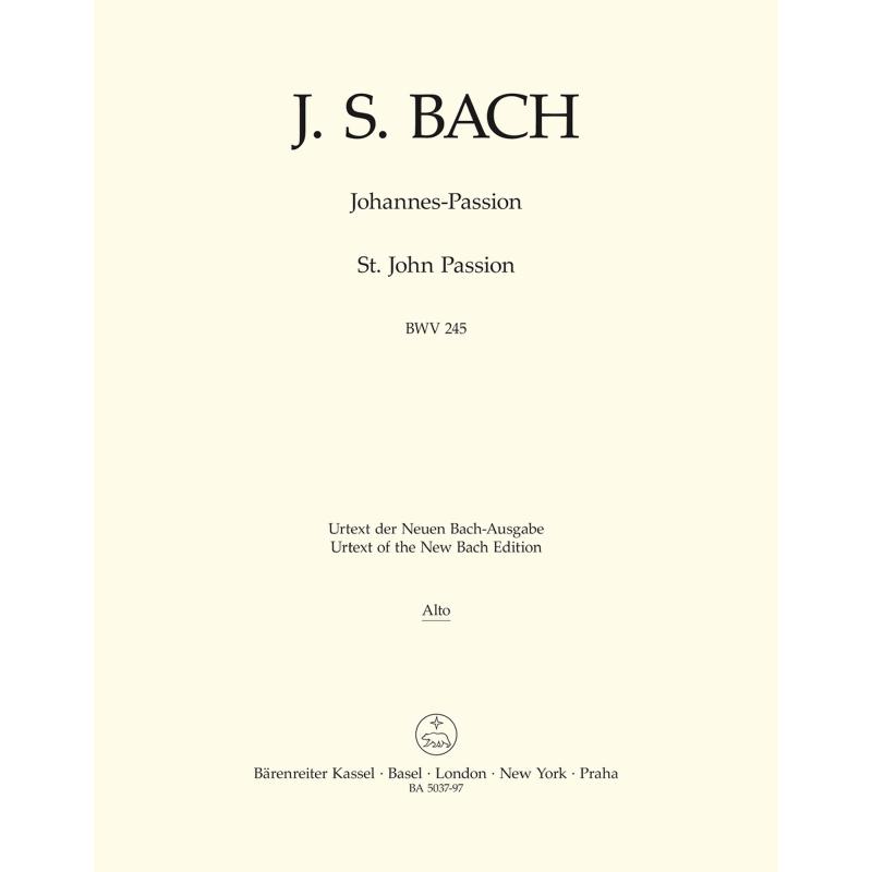 Titelbild für BA 5037-97 - Johannes Passion BWV 245