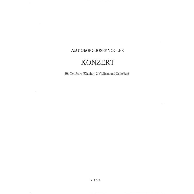 Titelbild für V 1708 - KONZERT C-DUR