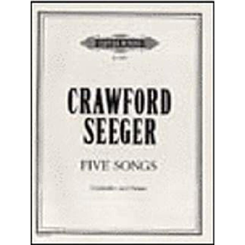 Titelbild für EP 67207 - 5 SONGS FOR CONTRALTO AND PIANO