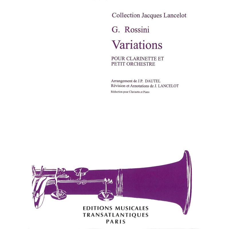 Titelbild für ETR 1049 - Variations für Klarinette + Orchester