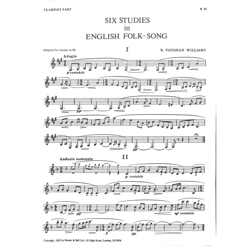 Titelbild für STAINER -H51 - 6 STUDIES IN ENGLISH FOLK SONG