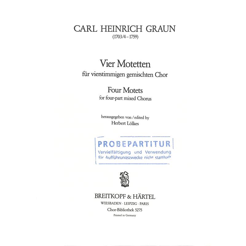 Titelbild für EBCHB 5275 - 4 MOTETTEN