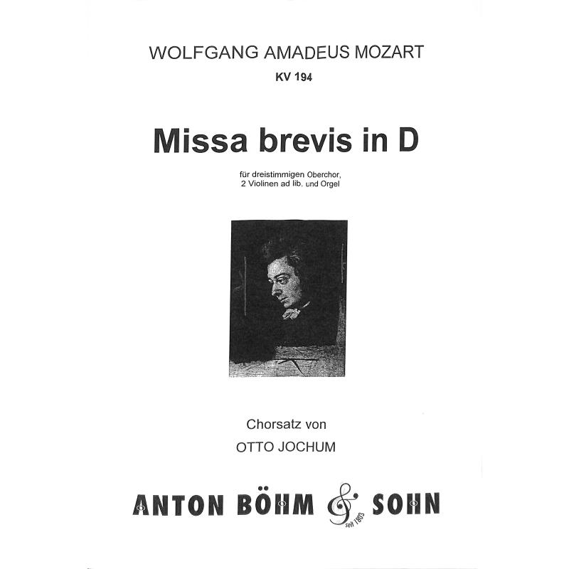 Titelbild für BOEHM 9440-02 - MISSA BREVIS D-DUR KV 194