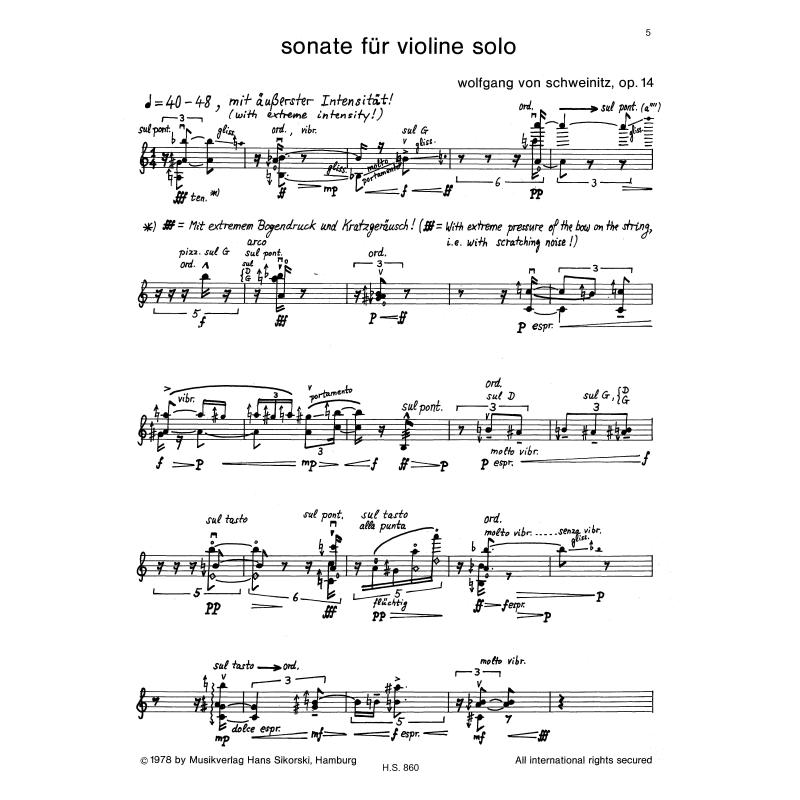 Notenbild für SIK 860 - SONATE OP 14