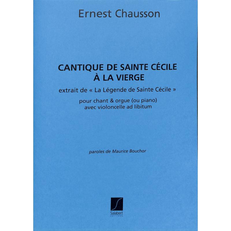 Titelbild für SLB 4921 - CANTIQUE DE SAINTE CECILIE A LA VIERGE
