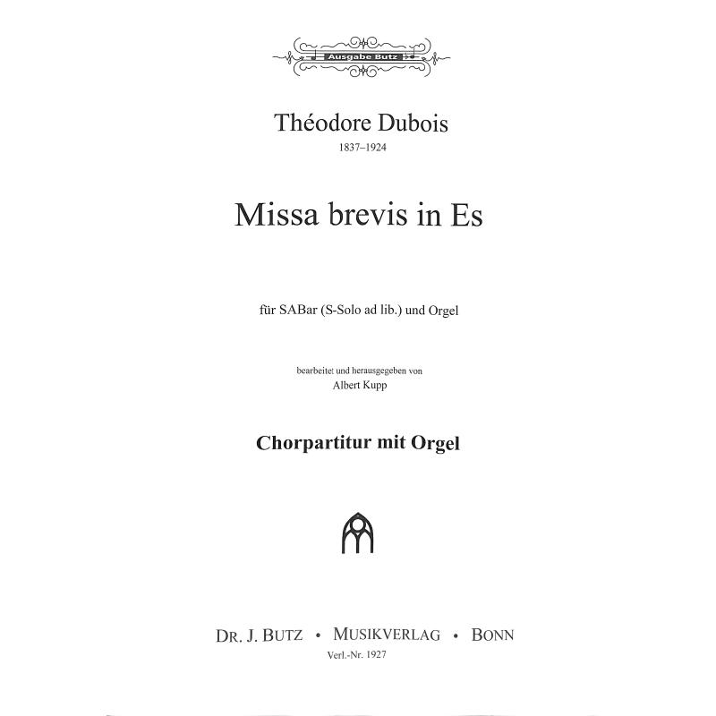 Titelbild für BUTZ 1927 - MISSA BREVIS ES-DUR