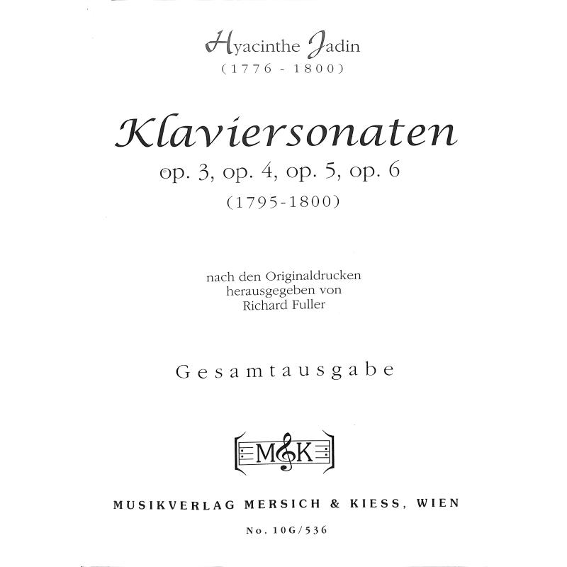Titelbild für MERSICH 10G-536 - Sonaten op 3 4 5 + 6
