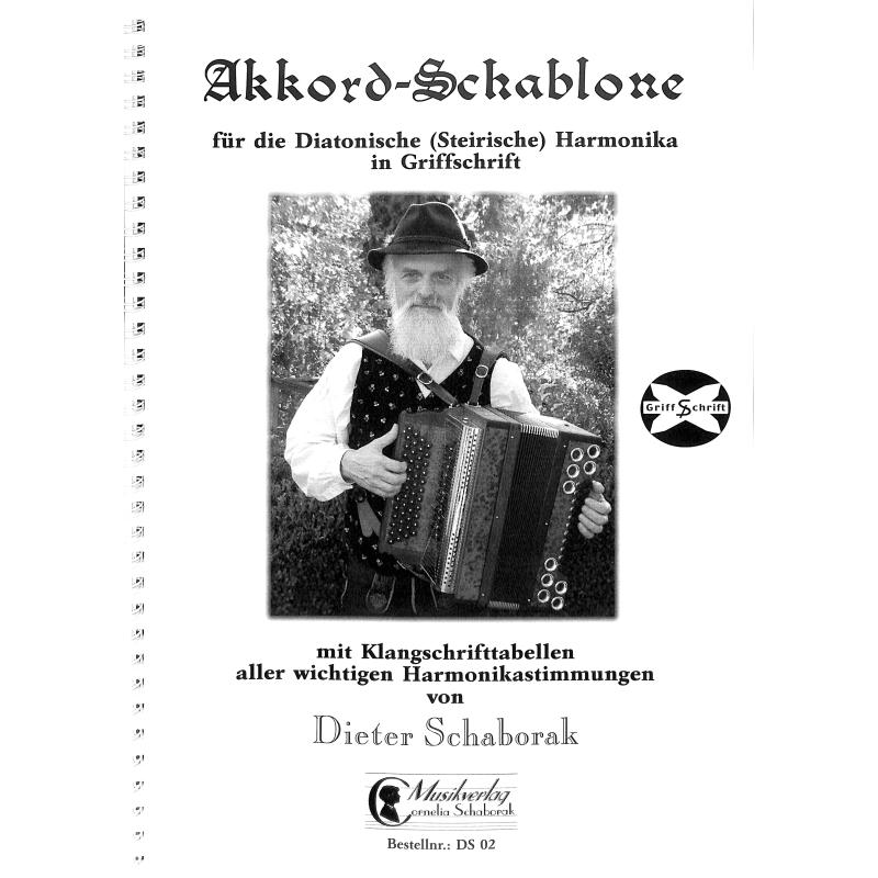 Titelbild für SCHAB -DS02 - AKKORD SCHABLONE FUER DIE DIATONISCHE (STEIRISCHE) HARMONIKA IN