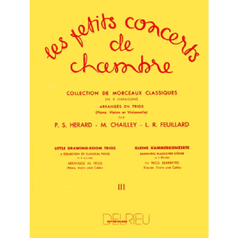 Titelbild für DELRIEU 311 - LES PETITS CONCERTS DE CHAMBRE 3