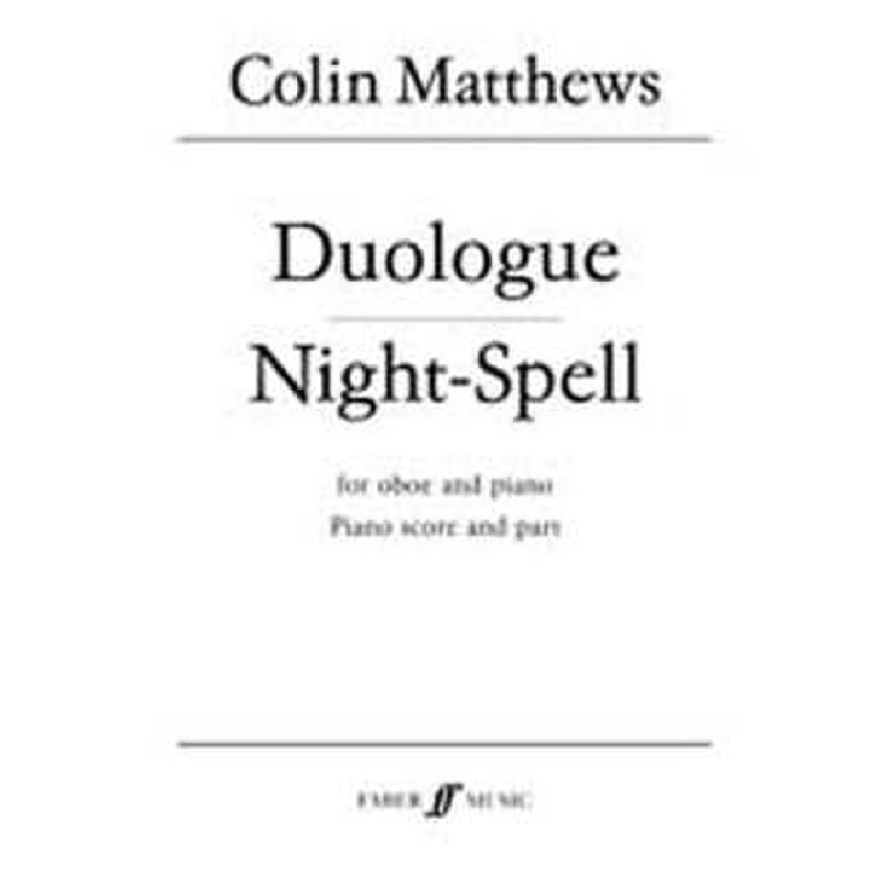 Titelbild für ISBN 0-571-51707-2 - DUOLOGUE + NIGHT SPELL