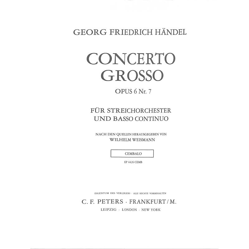 Titelbild für EP 4426-CEMB - CONCERTO GROSSO B-DUR OP 6/7