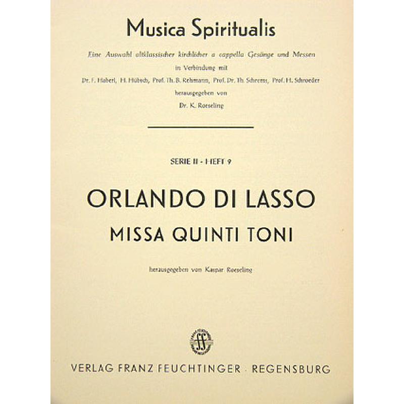 Titelbild für FEUCHT -FF105-P - MISSA QUINTI TONI