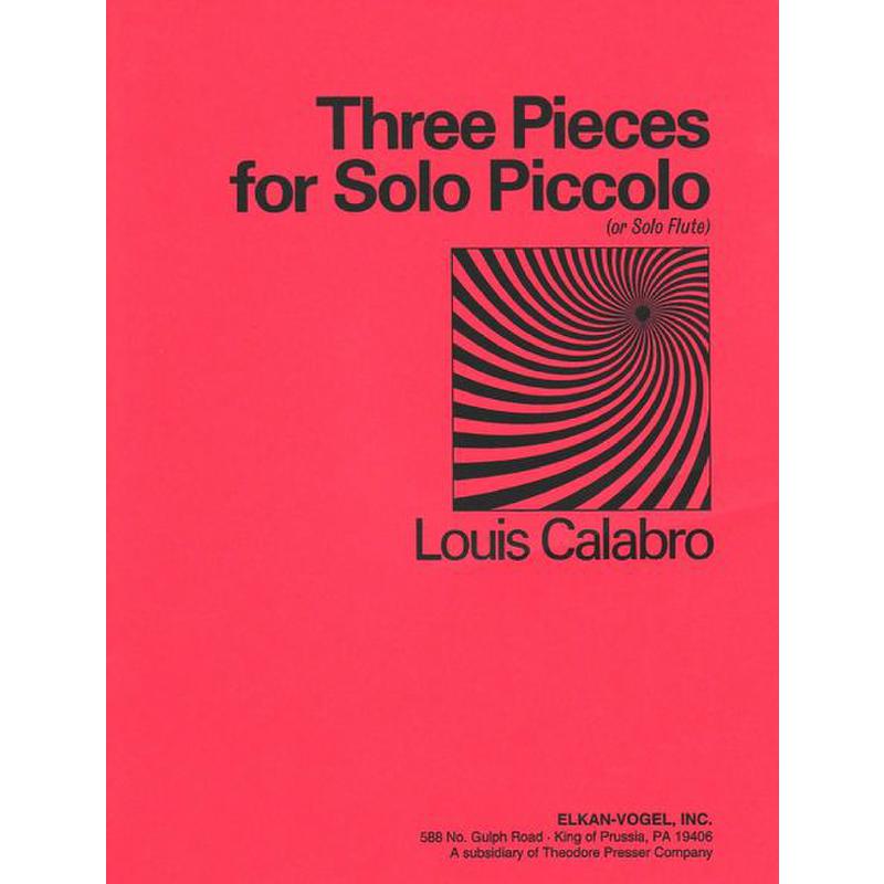 Titelbild für PRESSER 164-00118 - 3 PIECES FOR SOLO PICCOLO