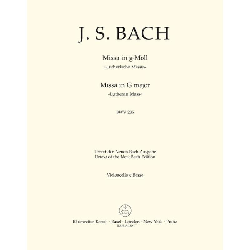 Titelbild für BA 5184-82 - Missa g-moll BWV 235