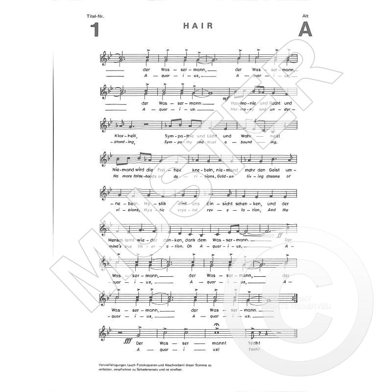 Notenbild für BOE -CHH0012G-1-A - WASSERMANN (AUS HAIR)