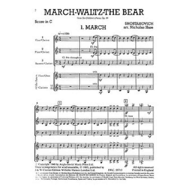 Titelbild für CH 55713 - MARCH WALTZ THE BEAR