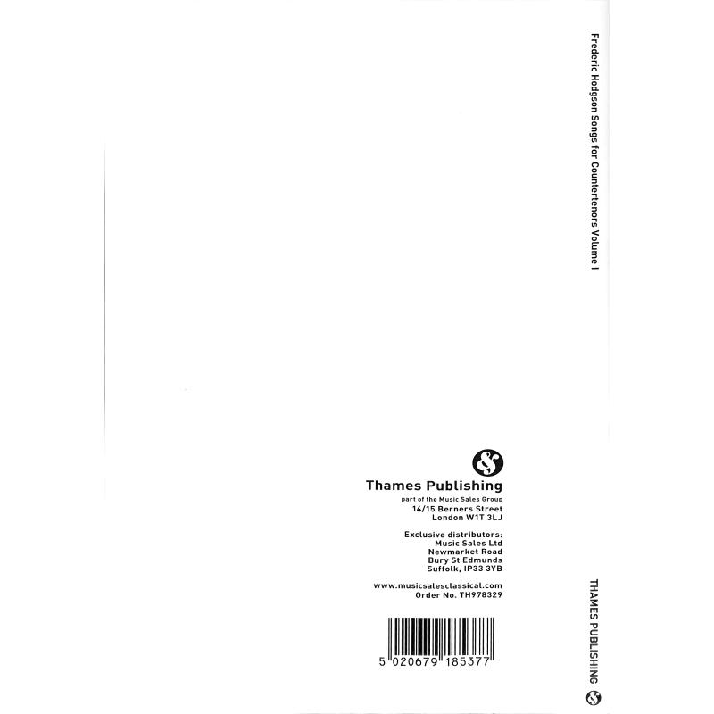 Notenbild für THAMES 978329 - SONGS FOR COUNTERTENORS 1