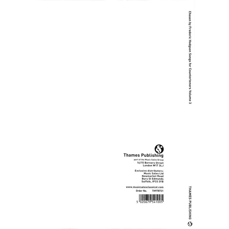 Notenbild für THAMES 978731 - SONGS FOR COUNTERTENORS 3
