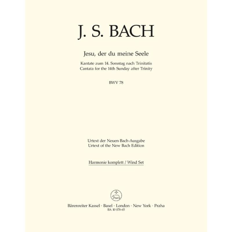 Titelbild für BA 10078-65 - Kantate 78 Jesu der du meine Seele BWV 78