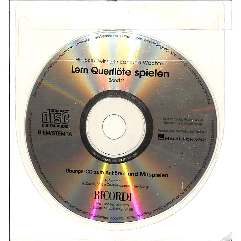 Titelbild für SY 2486CD - LERN QUERFLOETE SPIELEN 2