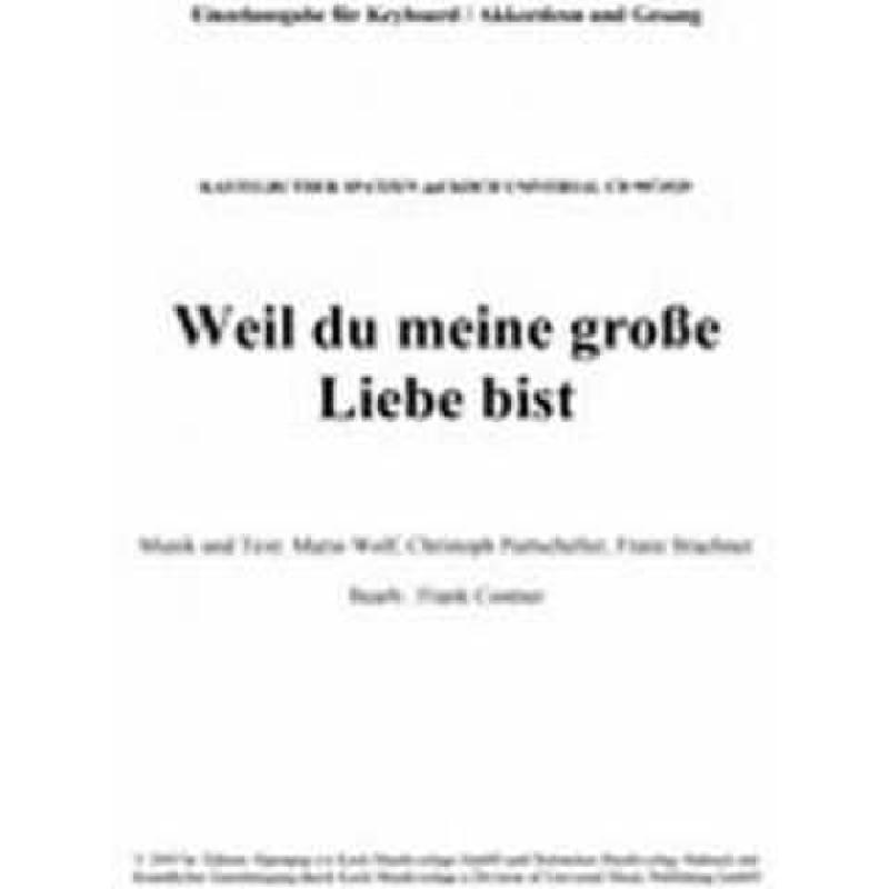 Titelbild für ECHO -EC2448 - WEIL DU MEINE GROSSE LIEBE BIST