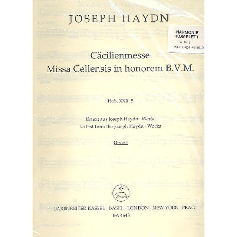 Titelbild für BA 4643-HARM - MISSA CELLENSIS IN HONOREM (CAECILIENMESSE)