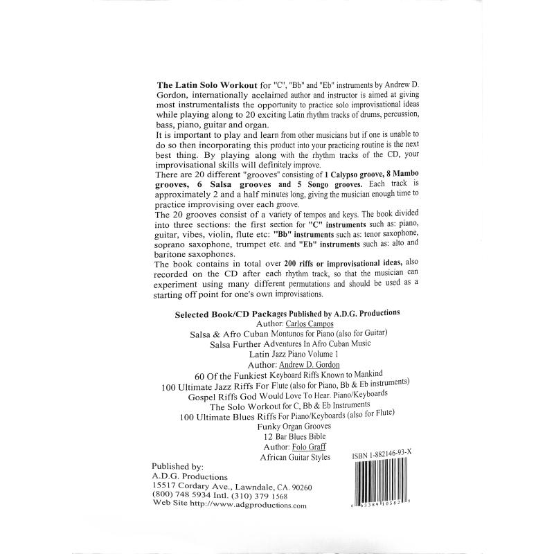 Notenbild für ADG 058 - LATIN SOLO WORKBOOK
