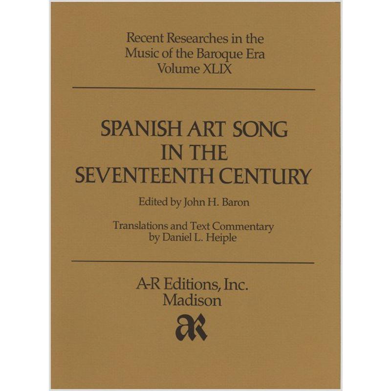 Titelbild für AREDITION -B049 - Spanish art song in the 17th century