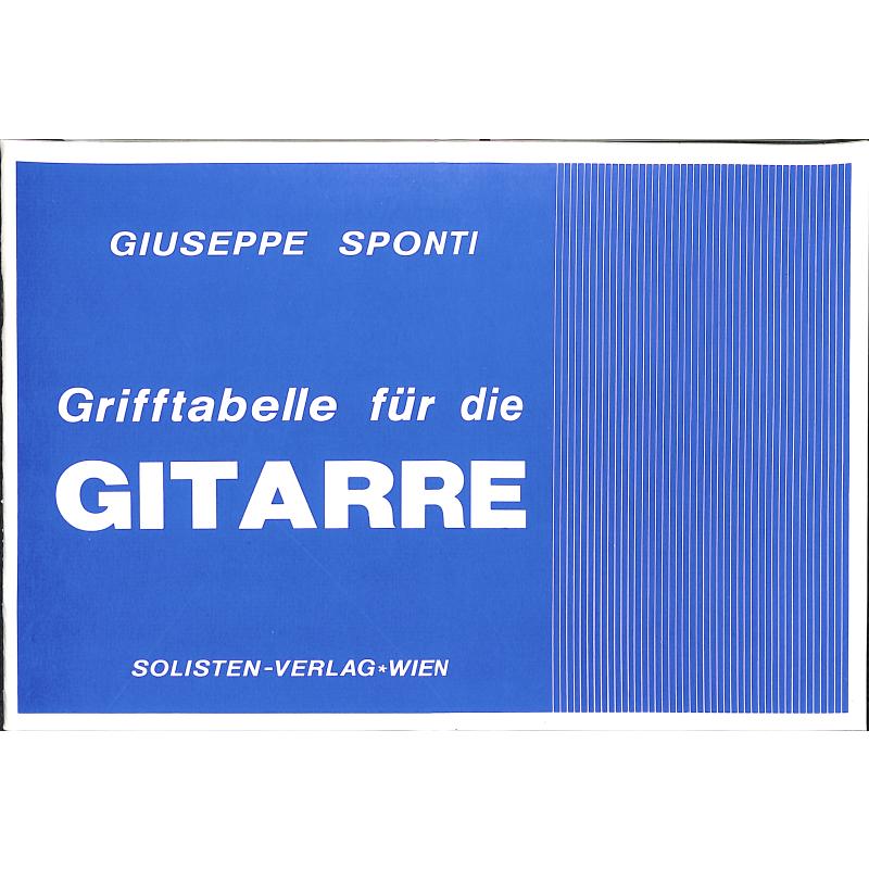Titelbild für WEINB 1372-18 - GRIFFTABELLE FUER DIE GITARRE