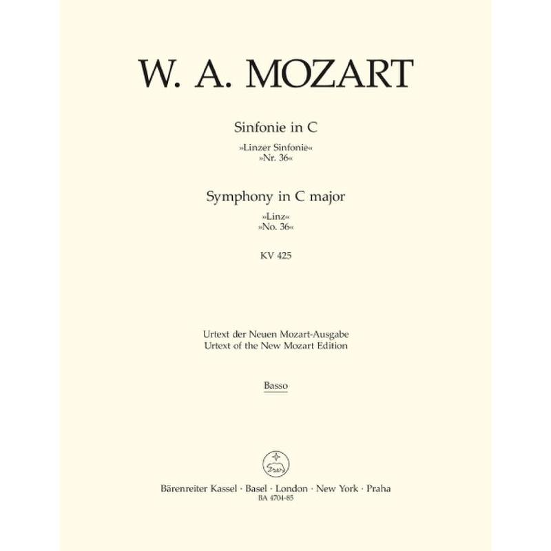 Titelbild für BA 4704-85 - Sinfonie 36 C-Dur KV 425 (Linzer)