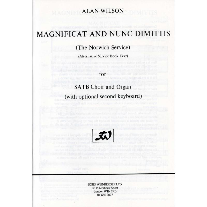 Titelbild für WEINB 1839-12 - MAGNIFICAT + NUNC DIMITTIS (NORWICH SERVICE)