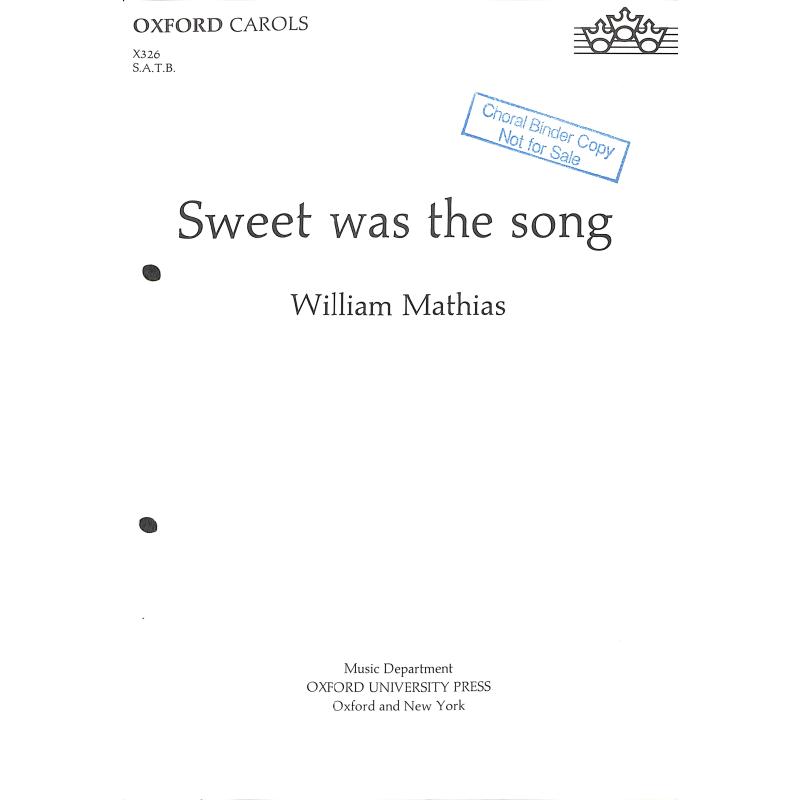 Titelbild für ISBN 0-19-343127-0 - SWEET WAS THE SONG