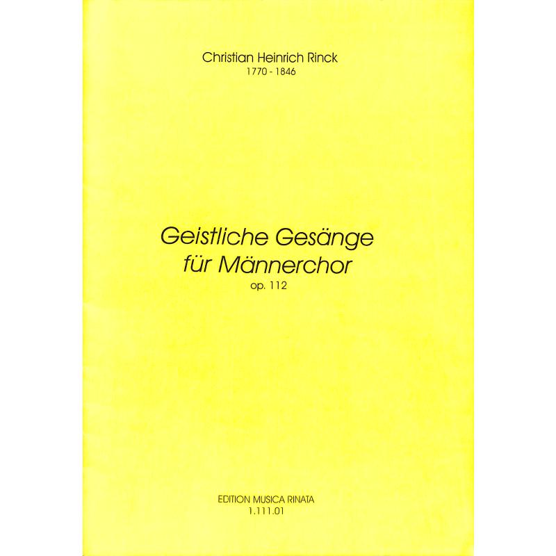 Titelbild für RINATA 1111-01 - GEISTLICHE GESAENGE OP 112