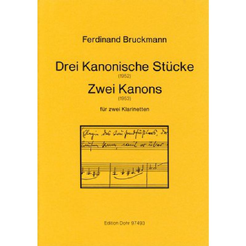 Titelbild für DOHR 97493 - 3 KANONISCHE STUECKE + 2 KANONS (1953)