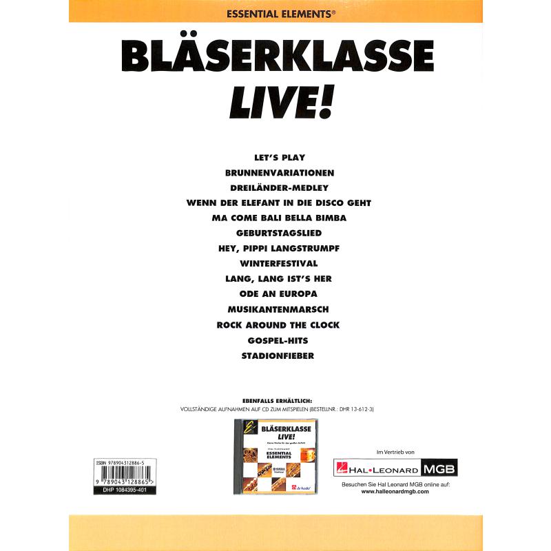 Notenbild für HASKE 1084395 - BLAESERKLASSE LIVE
