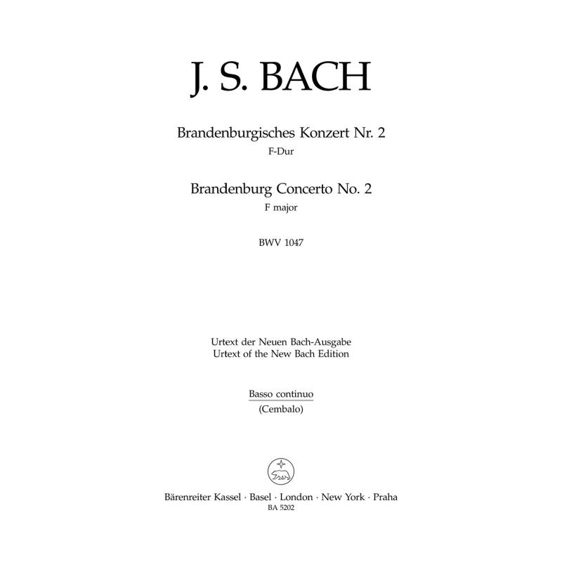 Titelbild für BA 5202-68 - Brandenburgisches Konzert 2 F-Dur BWV 1047