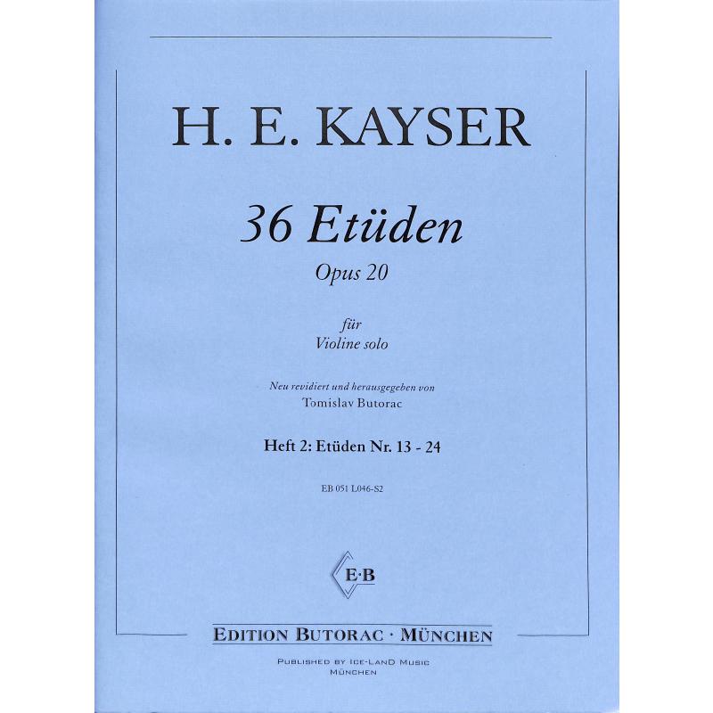 Titelbild für BUTORAC -L046-S2 - 36 ETUEDEN OP 20 HEFT 2 (13-24)