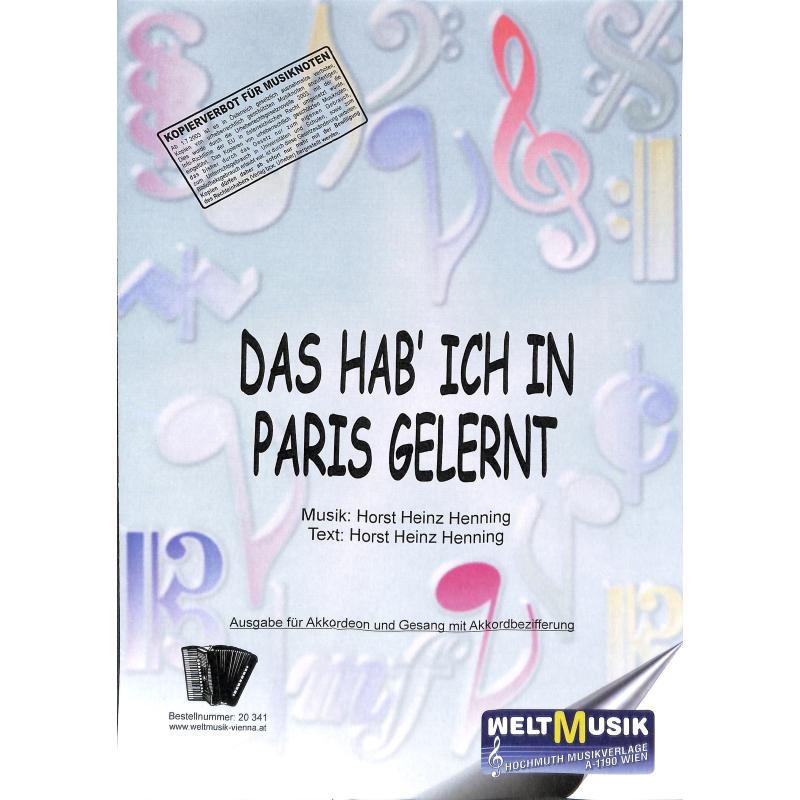 Titelbild für WM 20341 - DAS HAB ICH IN PARIS GELERNT