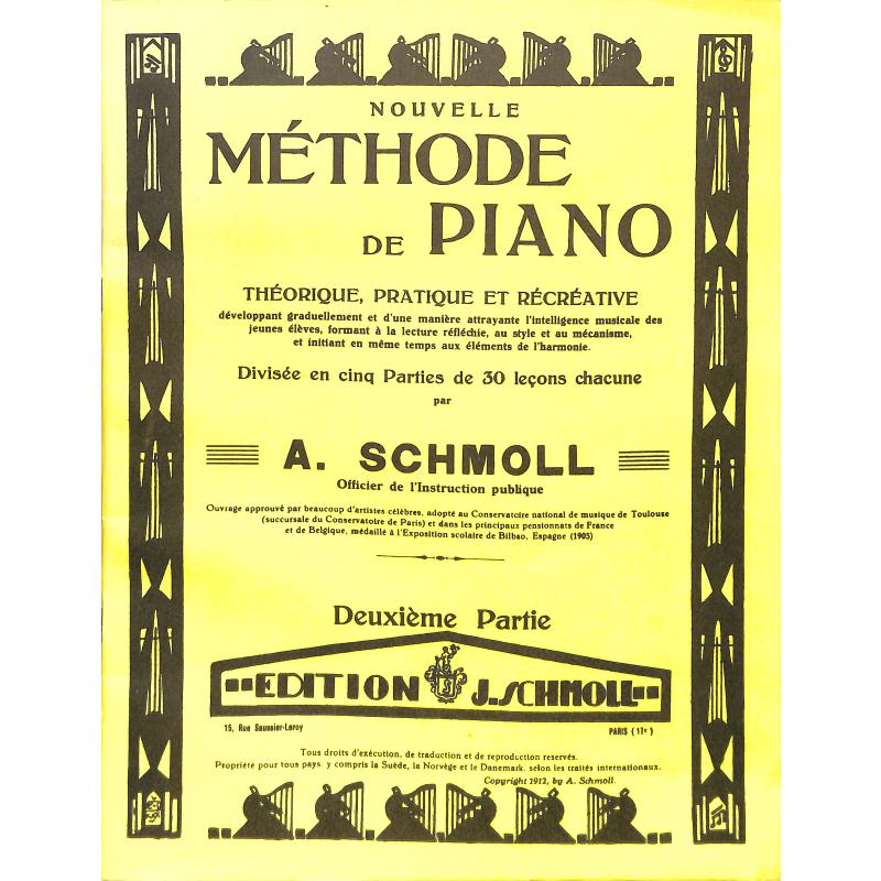 Titelbild für SCHMOLL 1277 - NOUVELLE METHODE DE PIANO 2