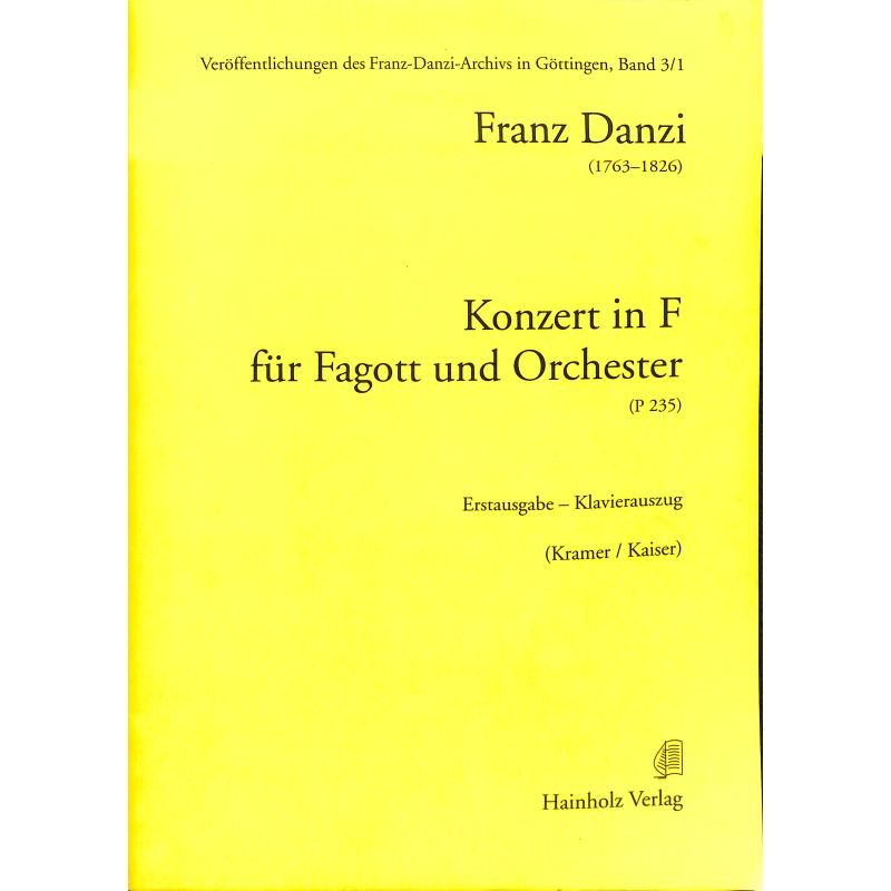 Titelbild für HAINHOLZ 08-3 - KONZERT F-DUR P 235 - FAG ORCH