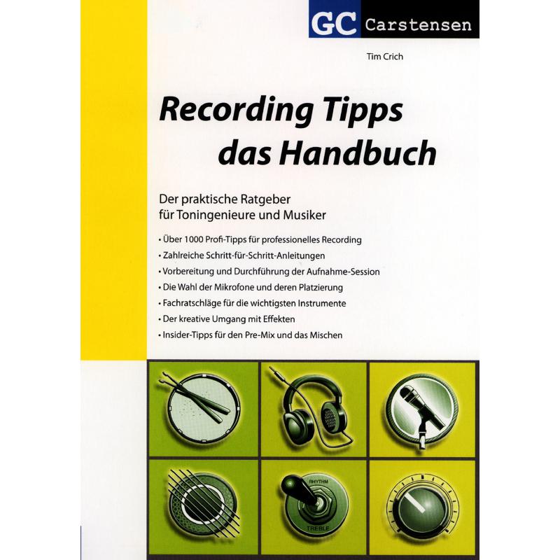 Titelbild für 978-3-910098-38-1 - RECORDING TIPPS DAS HANDBUCH
