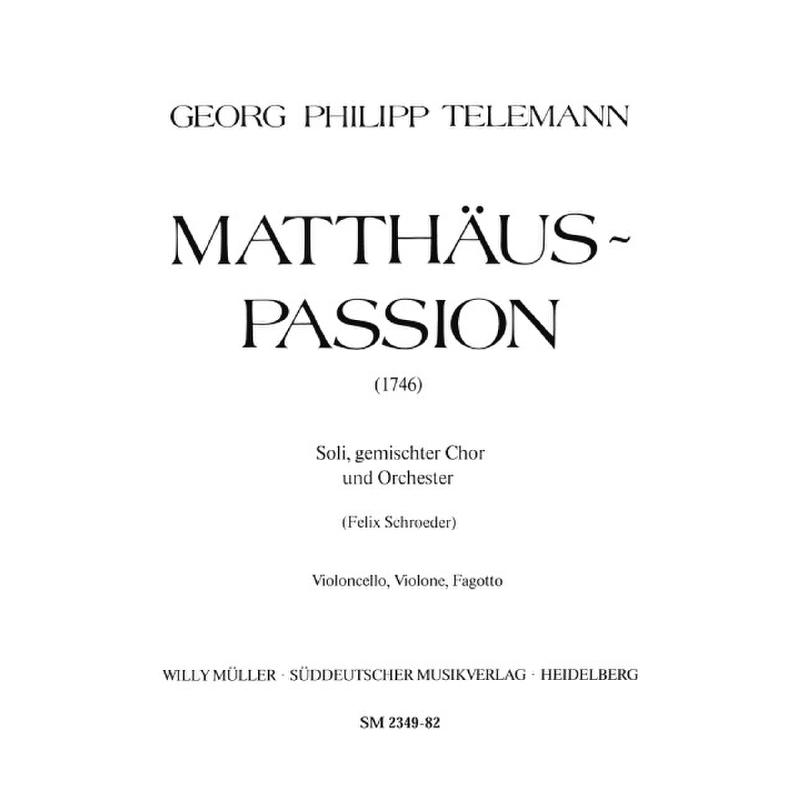 Titelbild für SM 2349-82 - Matthäus Passion