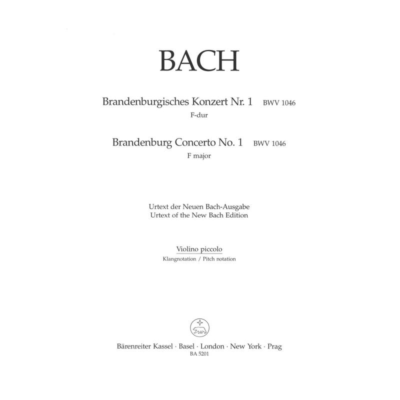 Titelbild für BA 5201-77 - Brandenburgisches Konzert 1 F-Dur BWV 1046