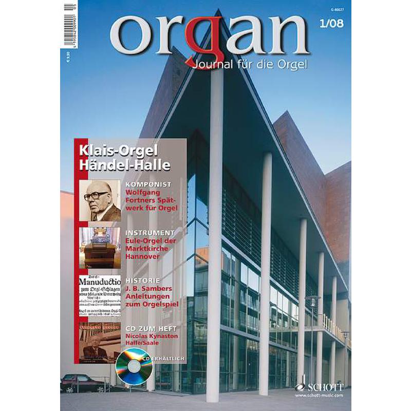Titelbild für ORGA 200801 - ORGAN - JOURNAL FUER DIE ORGEL 1/2008