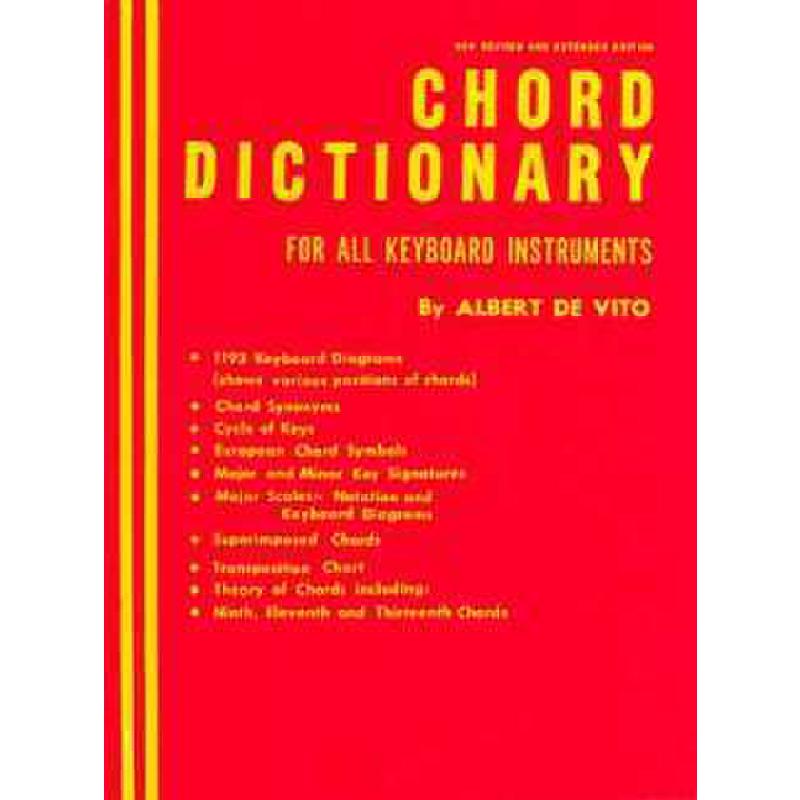 Titelbild für HL 50395920 - CHORD DICTIONARY FOR ALL KEYBOARD INSTURMENTS