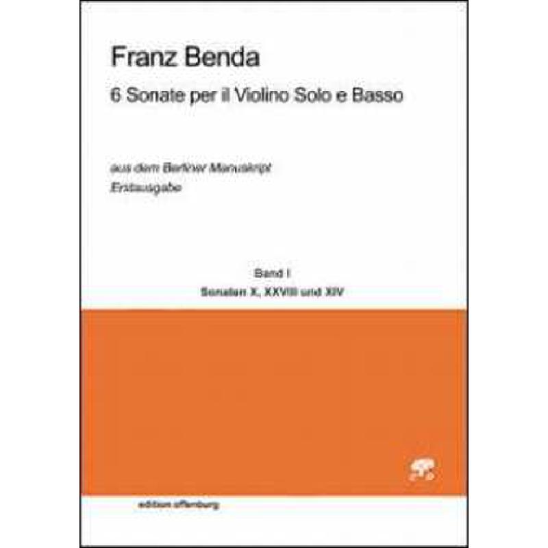 Titelbild für OFFENB -BB-2081-1 - 6 SONATE 1 PER IL VIOLINO SOLO E BASSO