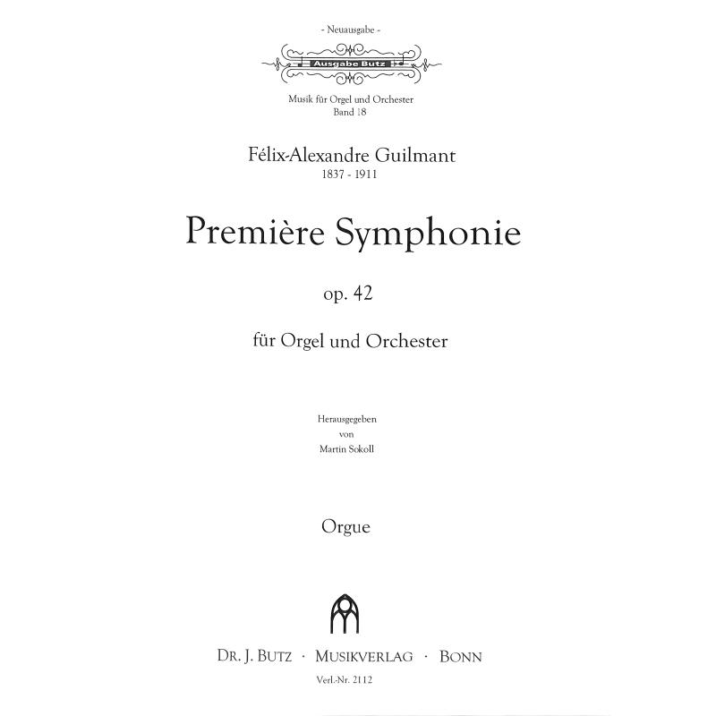 Titelbild für BUTZ 2112-ORG - SINFONIE 1 OP 42 FUER ORG + ORC