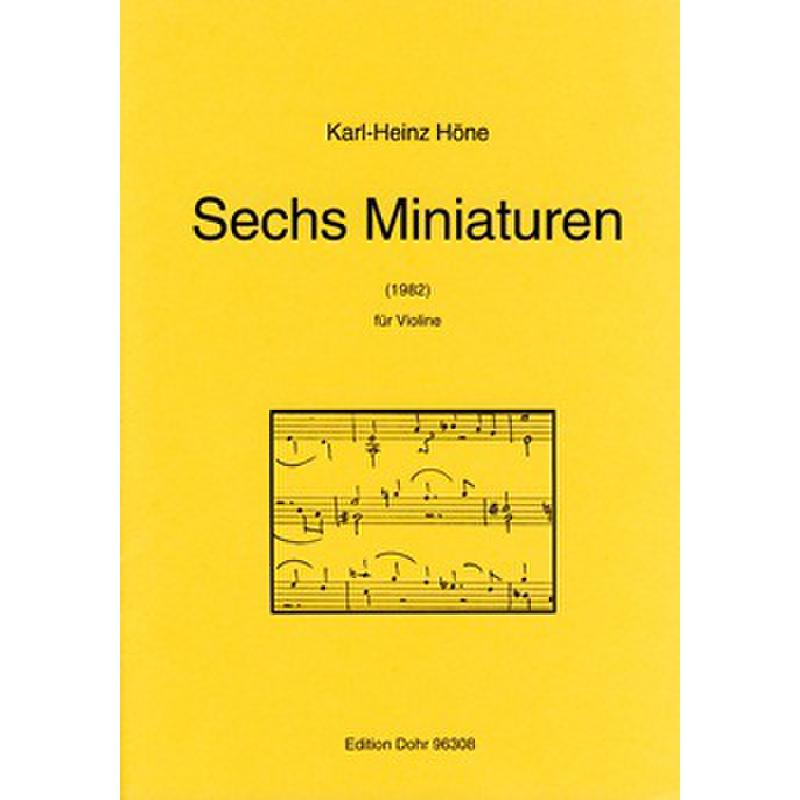 Titelbild für DOHR 96308 - 6 MINIATUREN (1982)